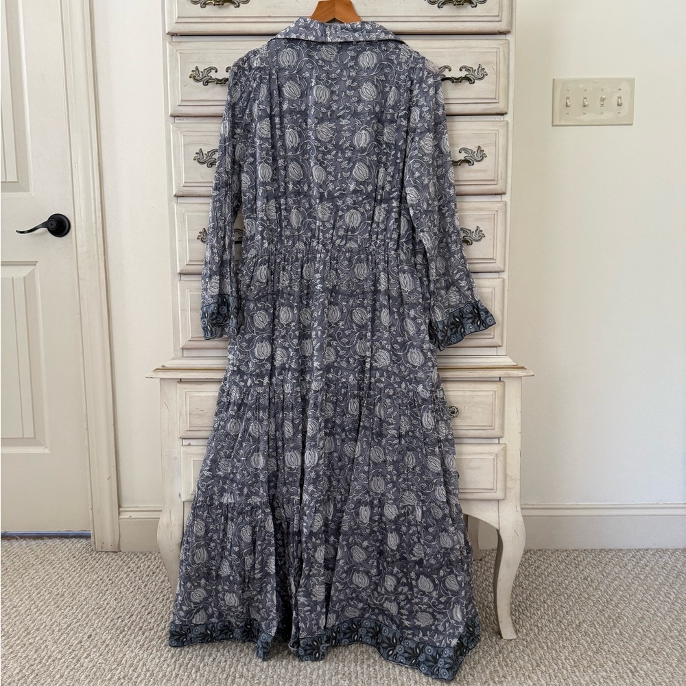 Tuckernuck Blue Floral Button-Front Maxi Dress - Picture 2 of 5